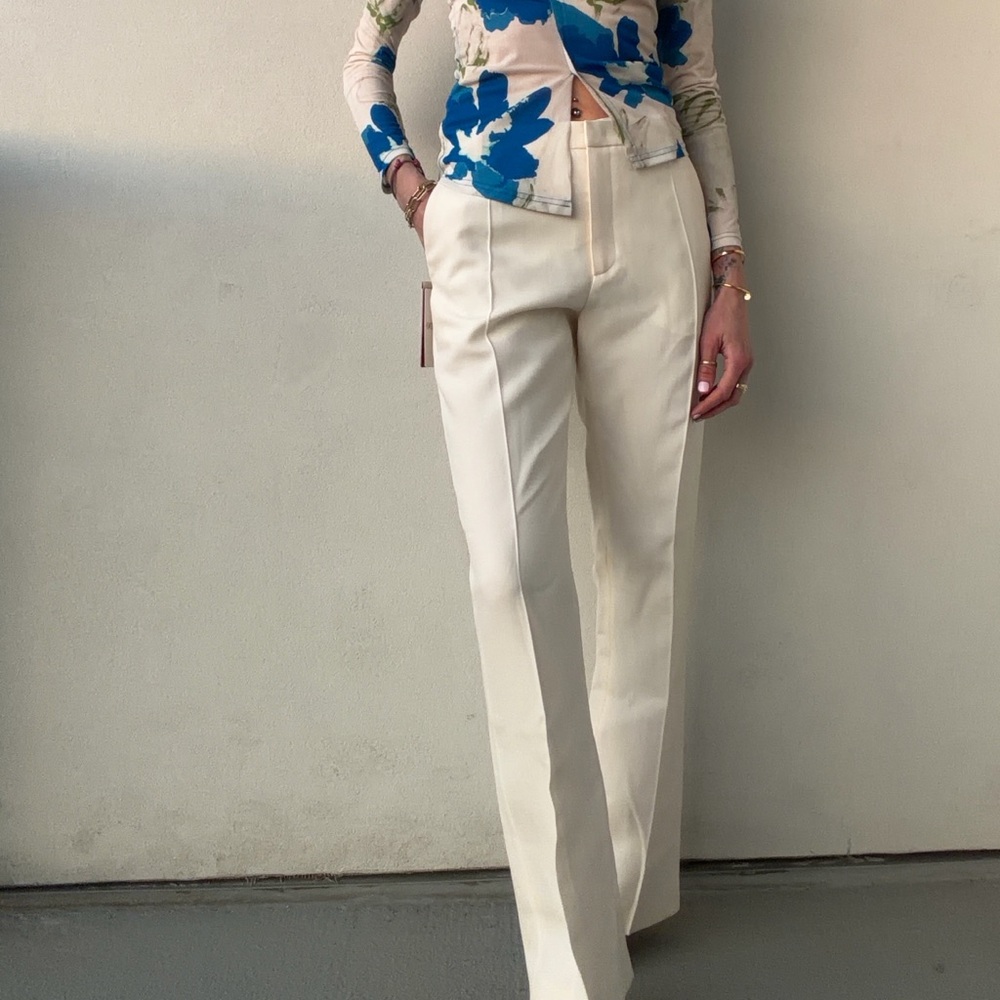 Valentino Cream Trousers Sz 40